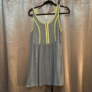 Gray and Yellow Sleeveless Dress
